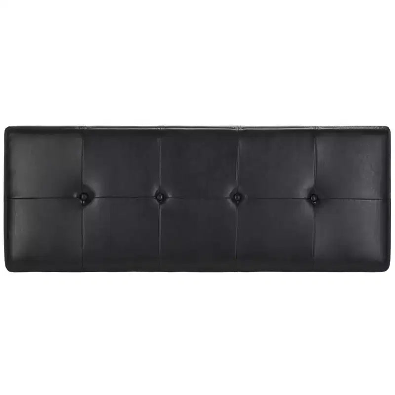 Large Tufted Storage Bench with Hinged Lid, 550 lb Capacity