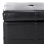 Large Tufted Storage Bench with Hinged Lid, 550 lb Capacity