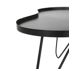 Black Iron Coffee Table with Vintage Hairpin Legs, Indoor Use