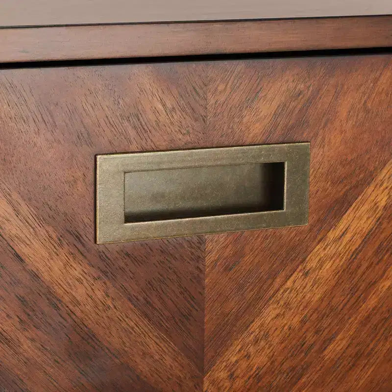 6-Drawer Dresser with Acacia Veneer and Tapered Legs