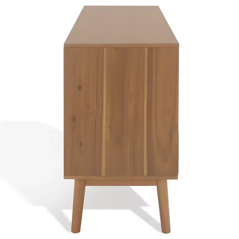 6-Drawer Dresser with Acacia Veneer and Tapered Legs