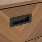 6-Drawer Dresser with Acacia Veneer and Tapered Legs