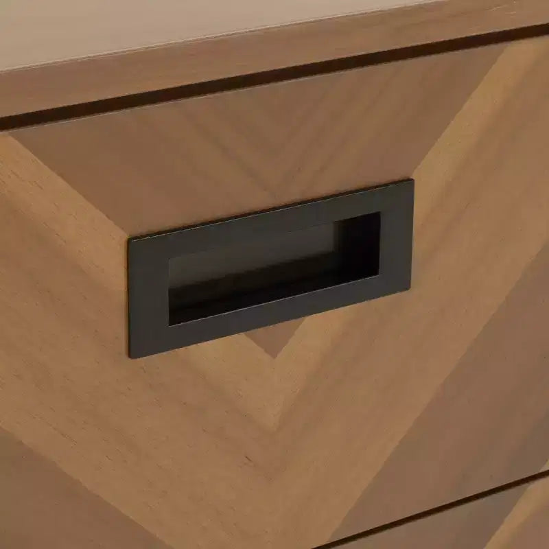 6-Drawer Dresser with Acacia Veneer and Tapered Legs