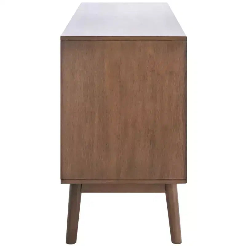 6-Drawer Dresser with Acacia Veneer and Tapered Legs
