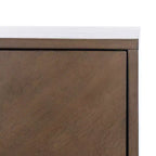 6-Drawer Dresser with Acacia Veneer and Tapered Legs