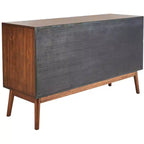 6-Drawer Dresser with Acacia Veneer and Tapered Legs
