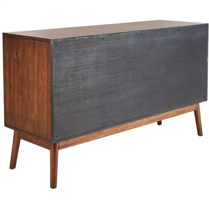 6-Drawer Dresser with Acacia Veneer and Tapered Legs
