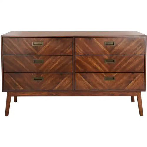 Donald 6 Drawer Mid-Centry Dresser - SFV2110 - Safavieh Couture