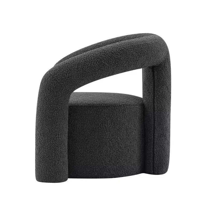 Boucle Accent Chair with Pine Frame and High-Density Foam