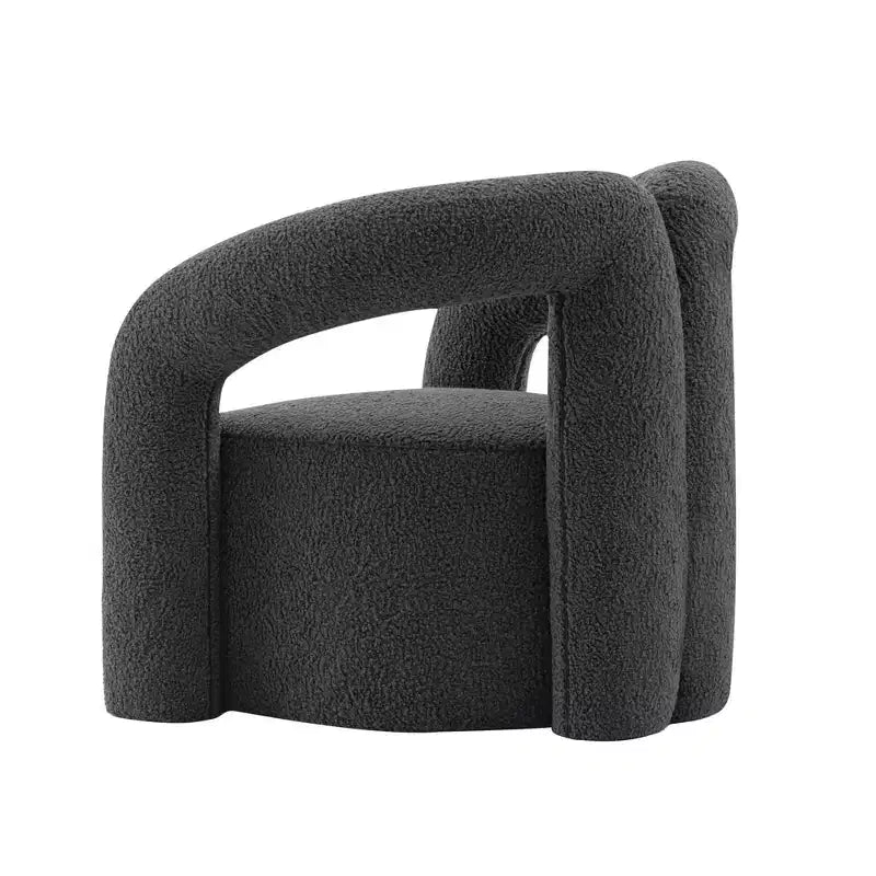 Boucle Accent Chair with Pine Frame and High-Density Foam