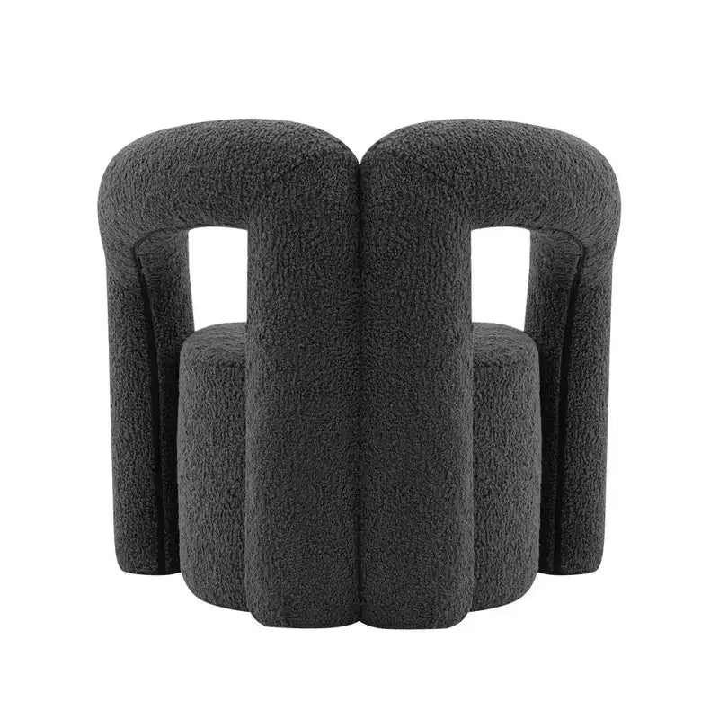 Boucle Accent Chair with Pine Frame and High-Density Foam