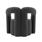 Boucle Accent Chair with Pine Frame and High-Density Foam