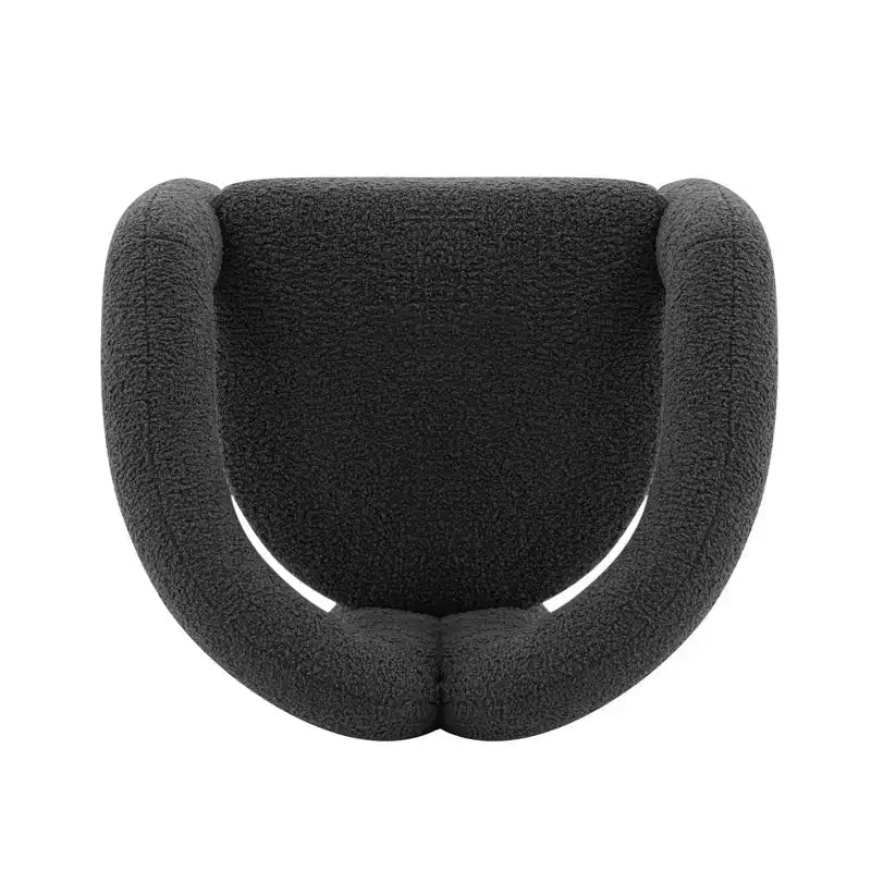 Boucle Accent Chair with Pine Frame and High-Density Foam