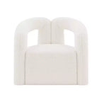 Boucle Accent Chair with Pine Frame and High-Density Foam