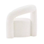 Boucle Accent Chair with Pine Frame and High-Density Foam