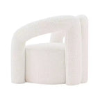 Boucle Accent Chair with Pine Frame and High-Density Foam