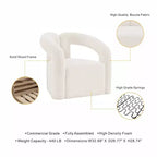 Boucle Accent Chair with Pine Frame and High-Density Foam