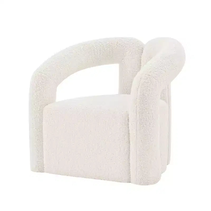 Boucle Accent Chair with Pine Frame and High-Density Foam