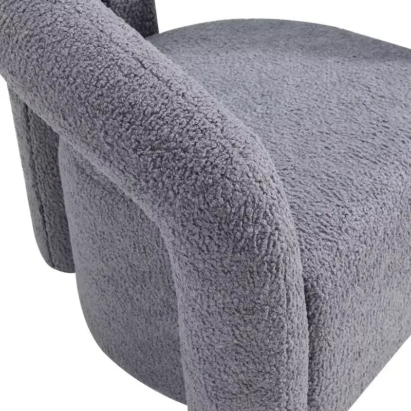 Boucle Accent Chair with Pine Frame and High-Density Foam