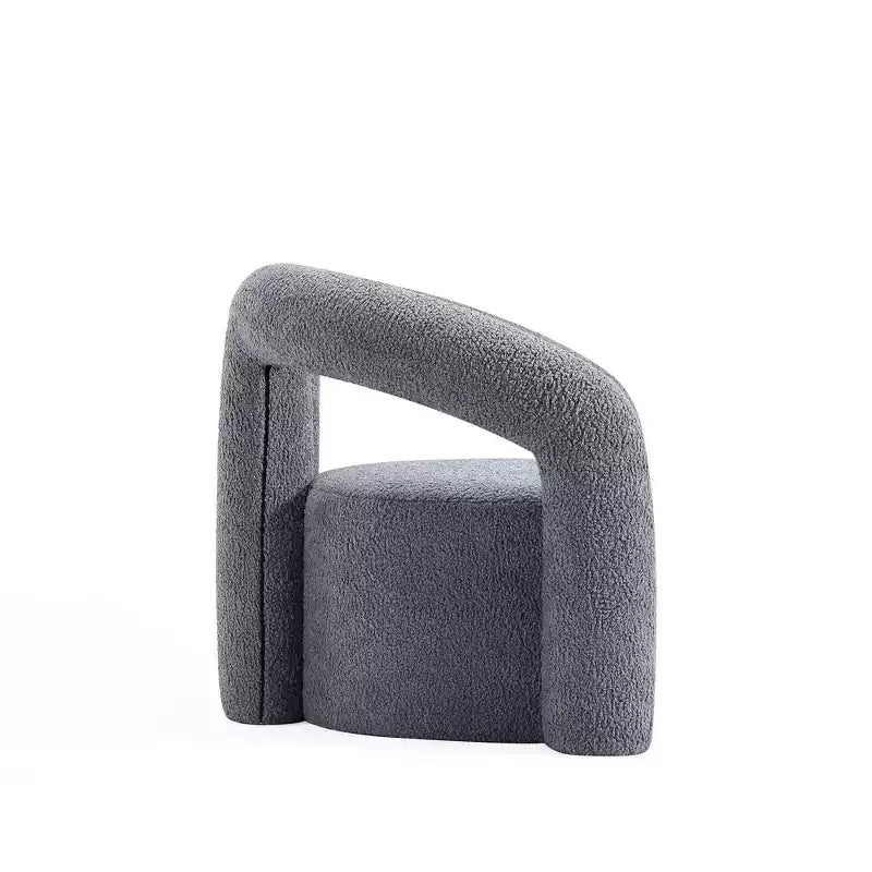 Boucle Accent Chair with Pine Frame and High-Density Foam