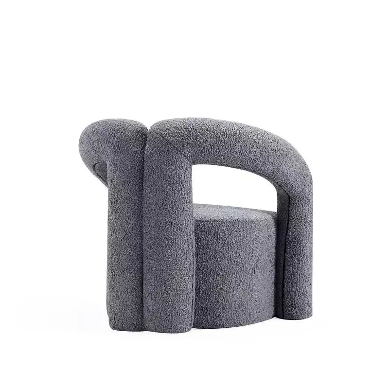 Boucle Accent Chair with Pine Frame and High-Density Foam