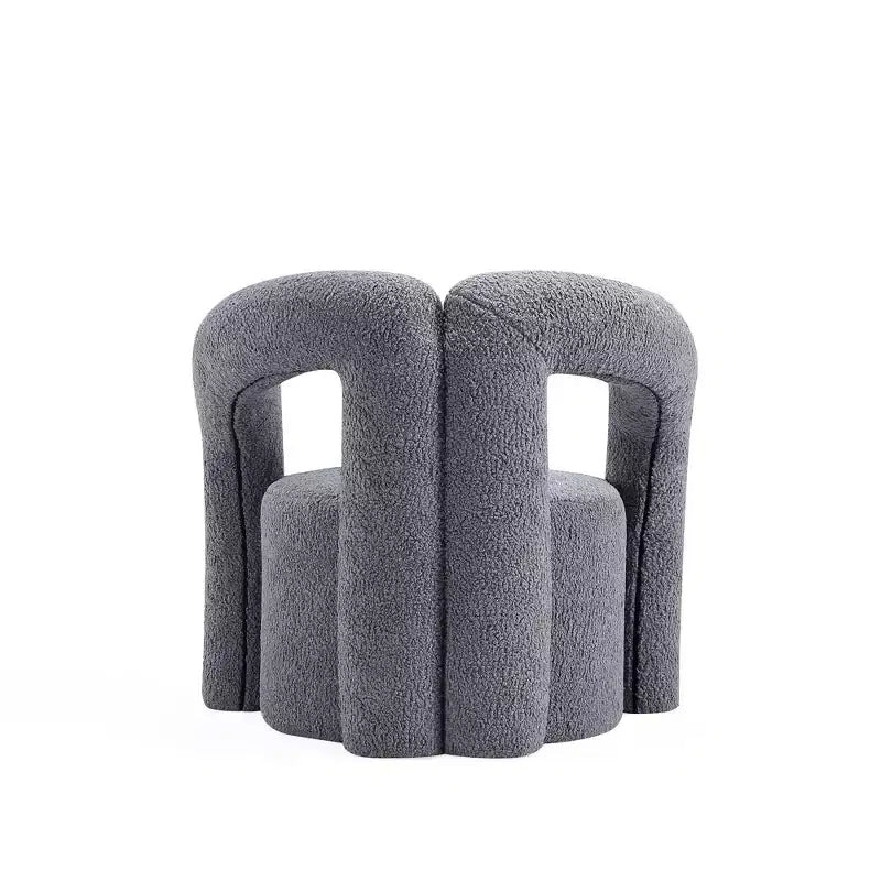 Boucle Accent Chair with Pine Frame and High-Density Foam