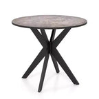 36-Inch Round Dining Table with Faux Marble Top and Wood Legs