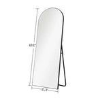Arched Wood Frame Full-Length Mirror, Wall or Freestanding