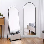 Arched Wood Frame Full-Length Mirror, Wall or Freestanding