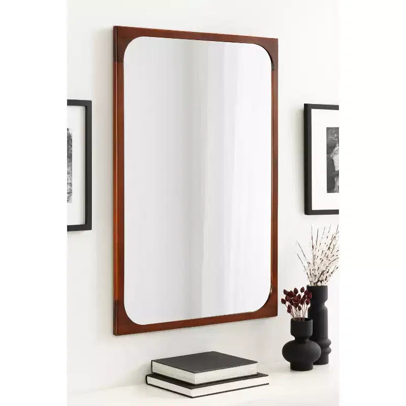 24x36 Rectangle Framed Wall Mirror, No Assembly Required