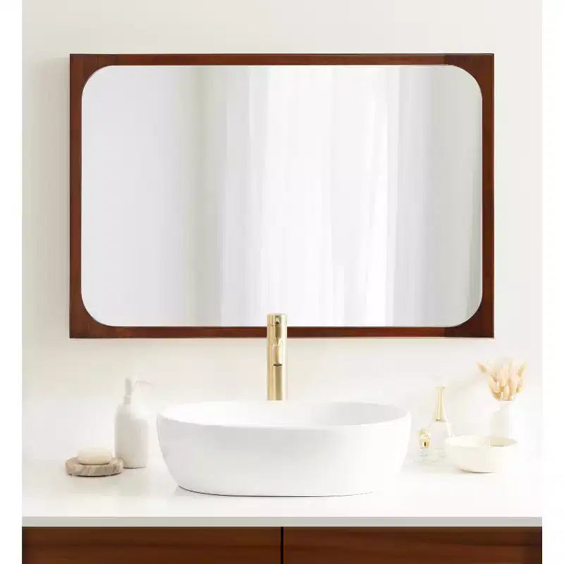 24x36 Rectangle Framed Wall Mirror, No Assembly Required