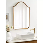 24x36 Framed Arch Wall Mirror in Black or Gold
