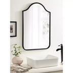 24x36 Framed Arch Wall Mirror in Black or Gold