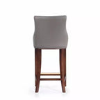 Leatherette Upholstered Barstool with Beechwood Frame and Footrest