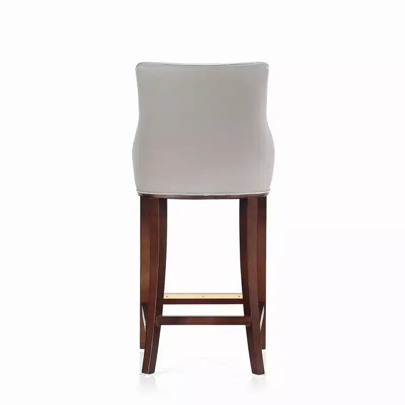 Leatherette Upholstered Barstool with Beechwood Frame and Footrest