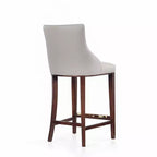 Leatherette Upholstered Barstool with Beechwood Frame and Footrest