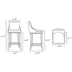 Leatherette Upholstered Barstool with Beechwood Frame and Footrest