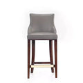 Leatherette Upholstered Barstool with Beechwood Frame and Footrest