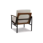 Accent Chair with Metal Frame and Plush Foam Cushions, Ivory