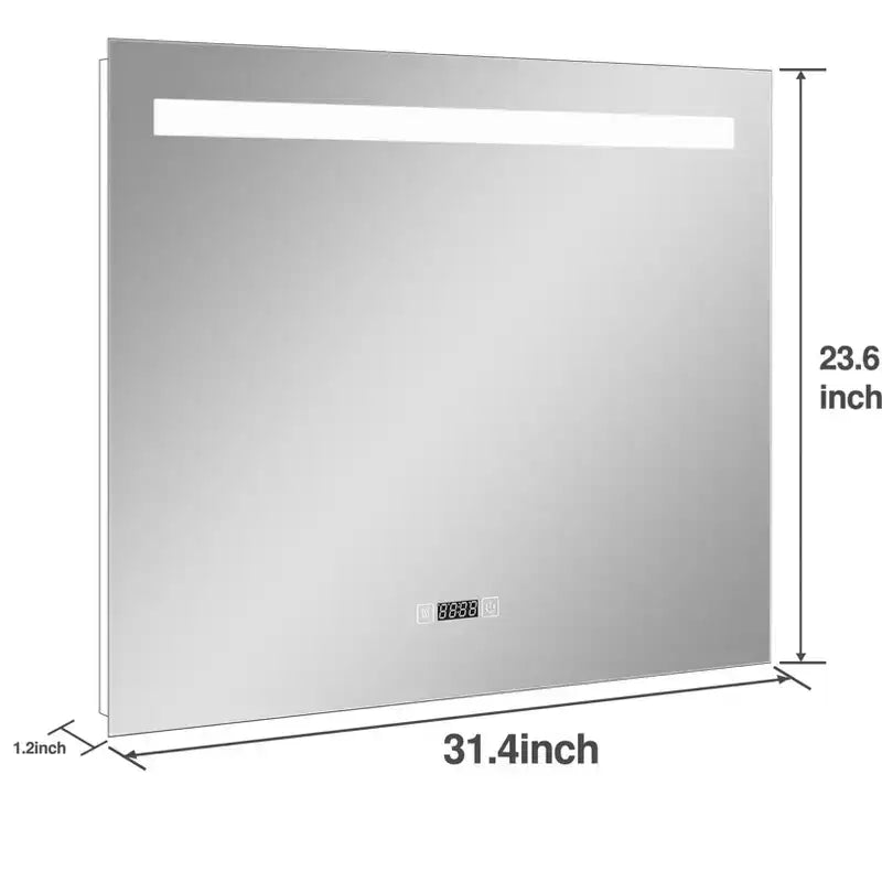 Specchio bagno LED senza cornice con funzione antiappannamento e luminosità regolabile
