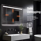 Specchio bagno LED senza cornice con funzione antiappannamento e luminosità regolabile