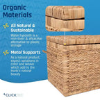 Wicker Storage Trunk with Hinged Lid, 33-Inch Wide