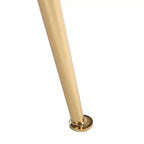 Velvet Accent Chair with Gold Legs and Rolled Arms, 275 lb