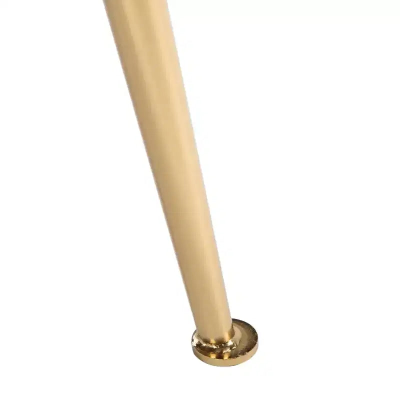 Velvet Accent Chair with Gold Legs and Rolled Arms, 275 lb