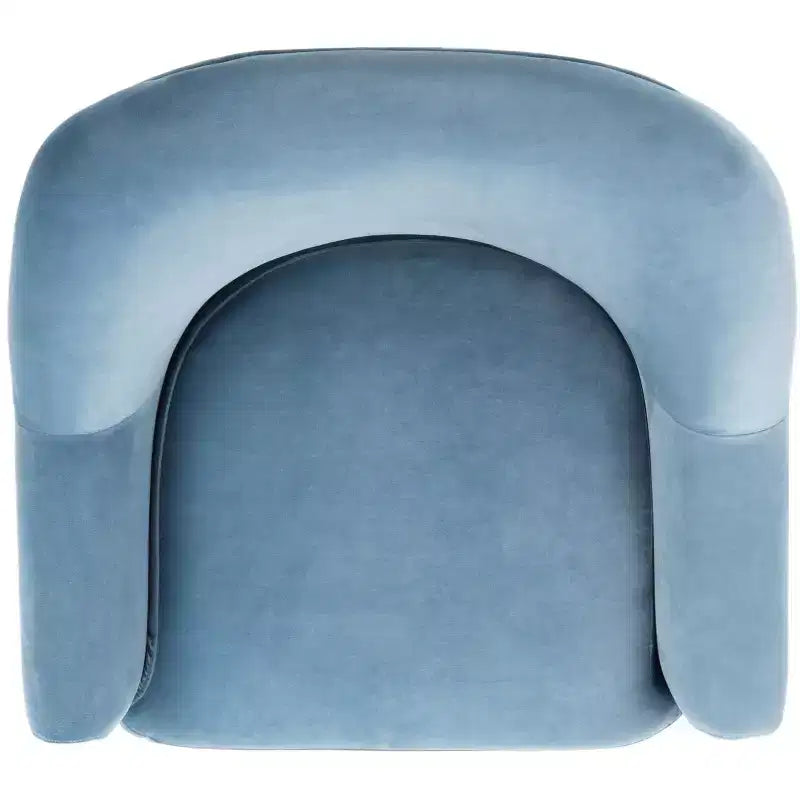 Velvet Accent Chair with Gold Legs and Rolled Arms, 275 lb
