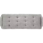 Upholstered Bench with Tufted Cushion and Gold Metal Legs