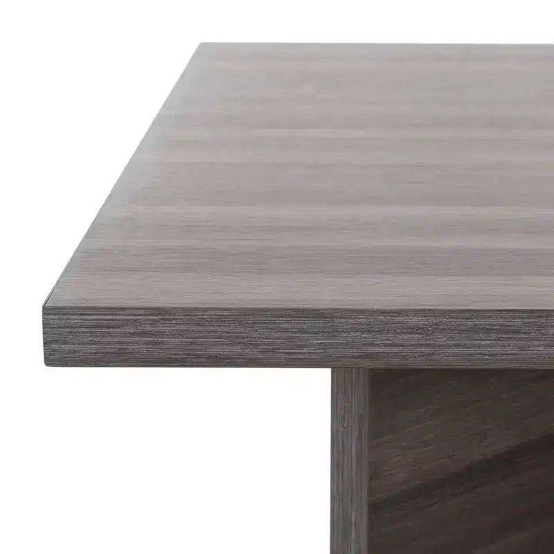 Square Wood Coffee Table with Cross Base and Multicolor Top